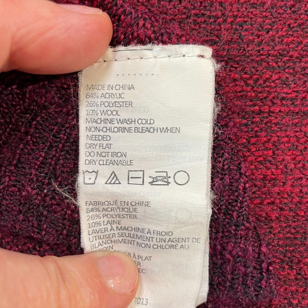 Prana Julien Sweater Ombre Red Size M Yoga Open Back Layering Lightweight - Picture 16 of 16